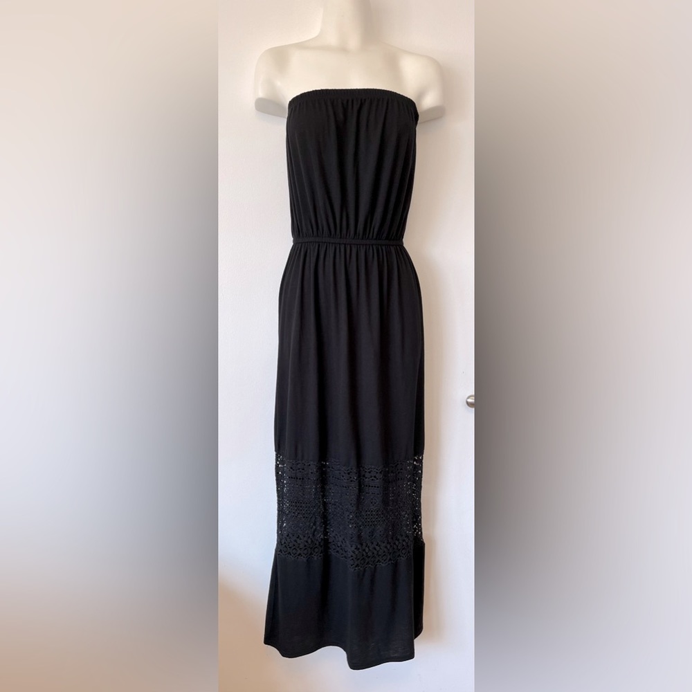 Fun Strapless Summer Vacation Maxi Dress